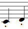 staccato, 2 notes